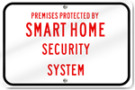 Horizontal Smart Home Security System Sign