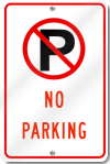No Parking Sign With Symbol