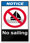 No Sailing Notice Signs