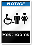Rest Rooms Notice Signs