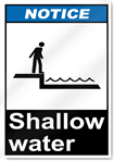 Shallow Water Notice Signs