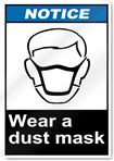 Wear A Dust Mask Notice Signs