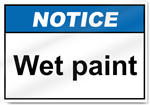 Wet Paint Notice Signs