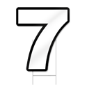 Number Seven Shaped Sign