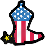 Patriotic Boot Shaped Magnet