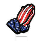 Patriotic Hands Clasped Shaped Sign