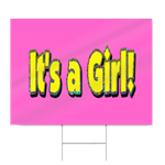 Pink It's a Girl Sign