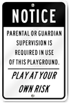 Parental Guardian Playground Sign