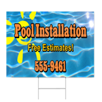 Pool Installation Sign