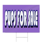 Pups For Sale Block Lettering Sign