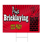 Red Bricklaying Sign