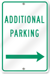 Additional Parking Right Arrow Metal Sign