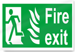 Fire Exit Left Safety Signs