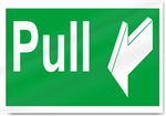 Pull Safety Signs