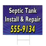 Septic Tank Install and Repair Sign