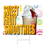 Sweet Fruit Smoothies Sign