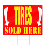 Tires Sold Here Sign