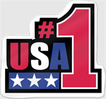 USA Number One Shaped Magnet