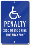 Virginia Handicapped Parking Lot Sign
