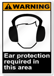 Ear Protection Required Warning Signs