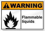 Flammable Liquids Warning Signs