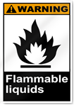 Flammable Liquids Warning Signs