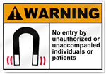 No Entry By Unauthorized Or Unaccompanied3 Warning Signs
