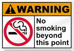 No Smoking Beyond This Point Warning Signs