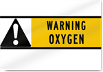 Oxygen Warning Sign 