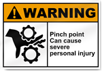 Pinch Point Can Cause Severe Personal Injury Warning Signs