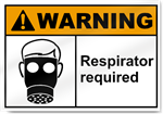 Respirator Required Warning Signs