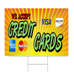 We Accept Credit Cards Sign
