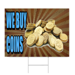 We Buy Coins Sign