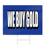 We Buy Gold Block Letters Sign 