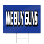 We Buy Guns Block Letter Sign