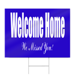 Welcome Home from Hospital Sign in Blue
