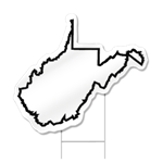 West Virginia Shaped Sign