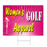 Women's Golf Apparel Sign